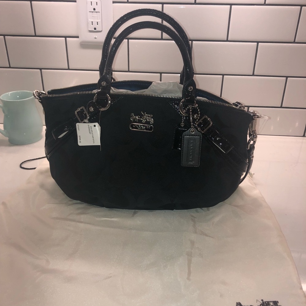 NWT Coach Madison satchel (black)